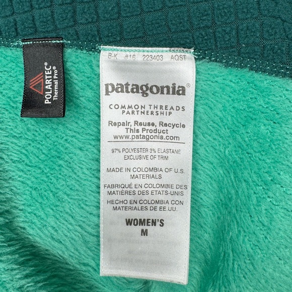 Patagonia R2 Regulator Fleece Jacket M PolarTec Aqua Stone 25148 - Picture 12 of 14